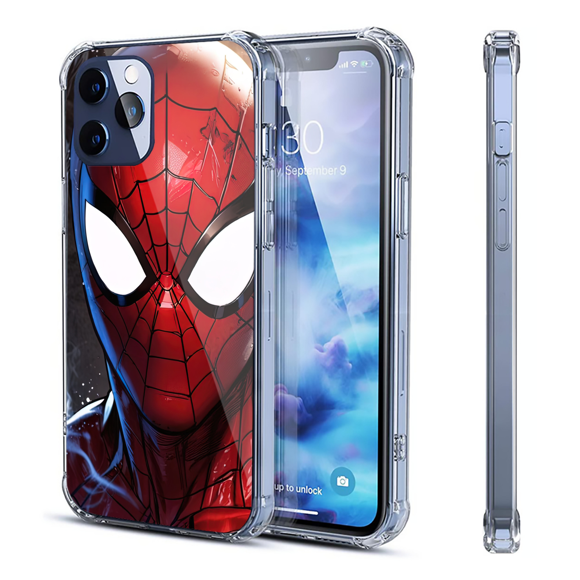 （画像用） Spider Man スパイダーマン 【iPhone 12シリーズ対応】透明スマホケース（クリアソフトケース）